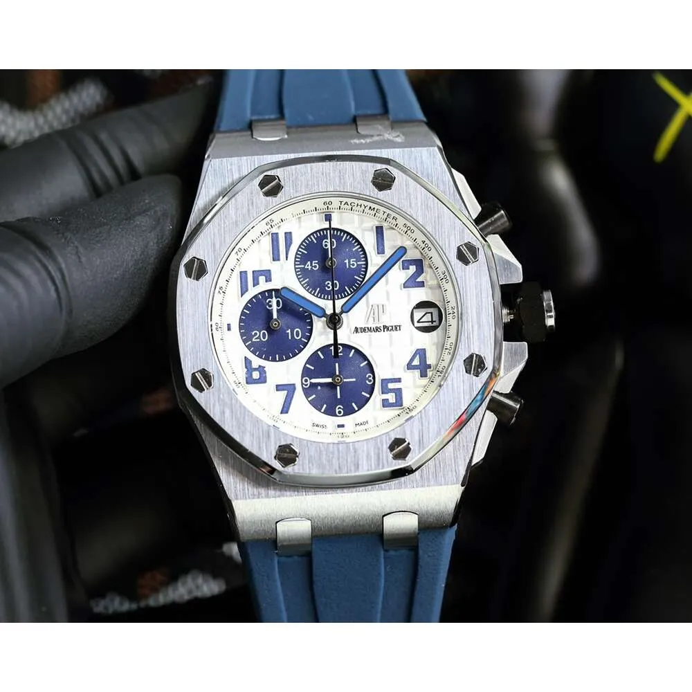 Luxus-AP-Herrenuhr, AP-Piglet-Armbanduhren, CSG2, hochwertiges Schweizer Quarzwerk, transparentes Kautschukarmband, Montre Royal Reloj