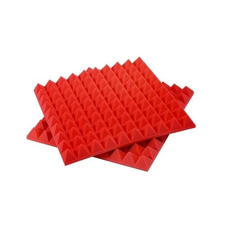 Bakgrundsbilder MUFASHA 18st/Lot 50 5cm Inspelning Studio Pyramid Shape Acoustic Sound Reduction Foam Panel