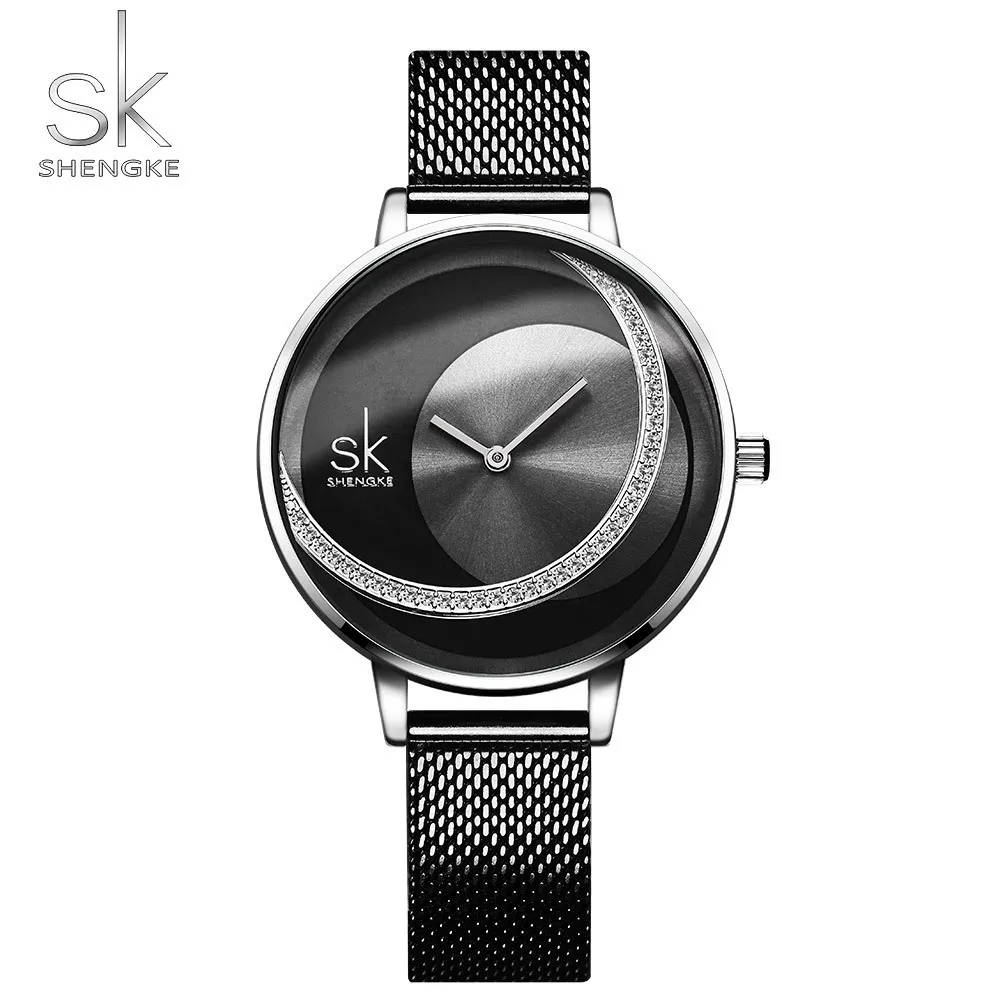 Womens Watch Watches High Quality Luxury Limited Edition Stylish Diamond Encrusted Sun Dial Waterproof Quartz Battery