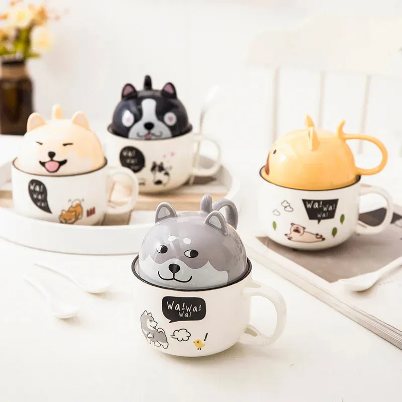 マグカックCORGI SHIBA INU CAT COFFEE COPRECREAT COUPRECREATION CERAMIC HOME CARTOON ANIMAL DECORATION MUG AFTUSH TEA BROASOMEAM MILK 231101