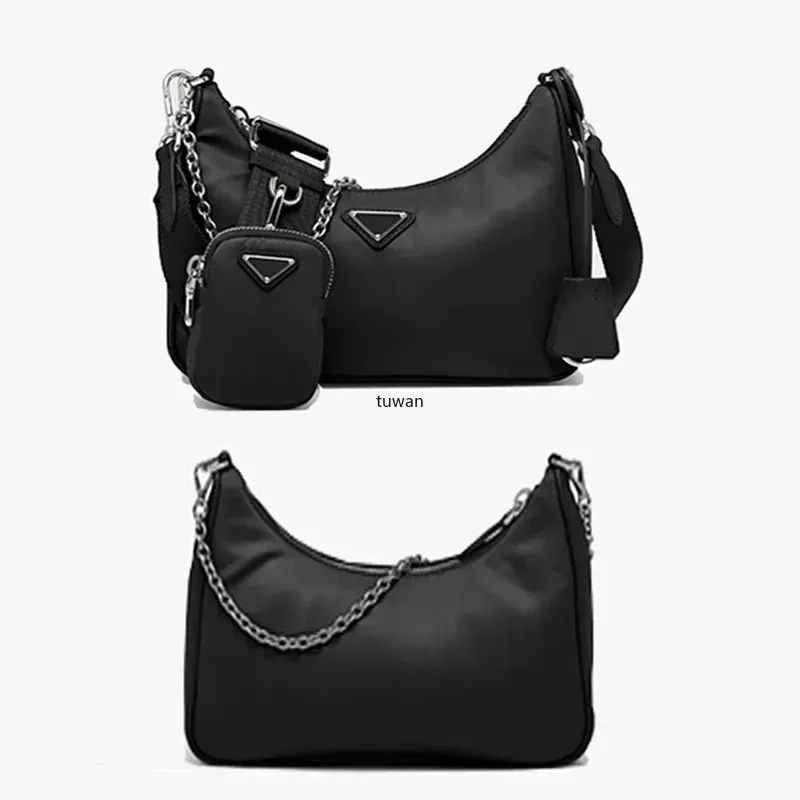 pocket Edition 2005 handbag black designer mini handbag dags wallet nylon chain womens handbag letter shoulder bag handbag Re Edition 2005 2000 Capacity Bag 02