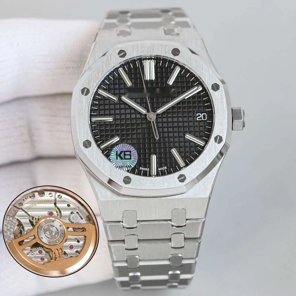 Reloj Aps de alta calidad Reloj de lujo para hombre Ap Auto Reloj de pulsera Reloj para hombre con caja RXUP Excelente calidad Movimiento mecánico suizo Uhr Volver Correa de caucho transparente Montre