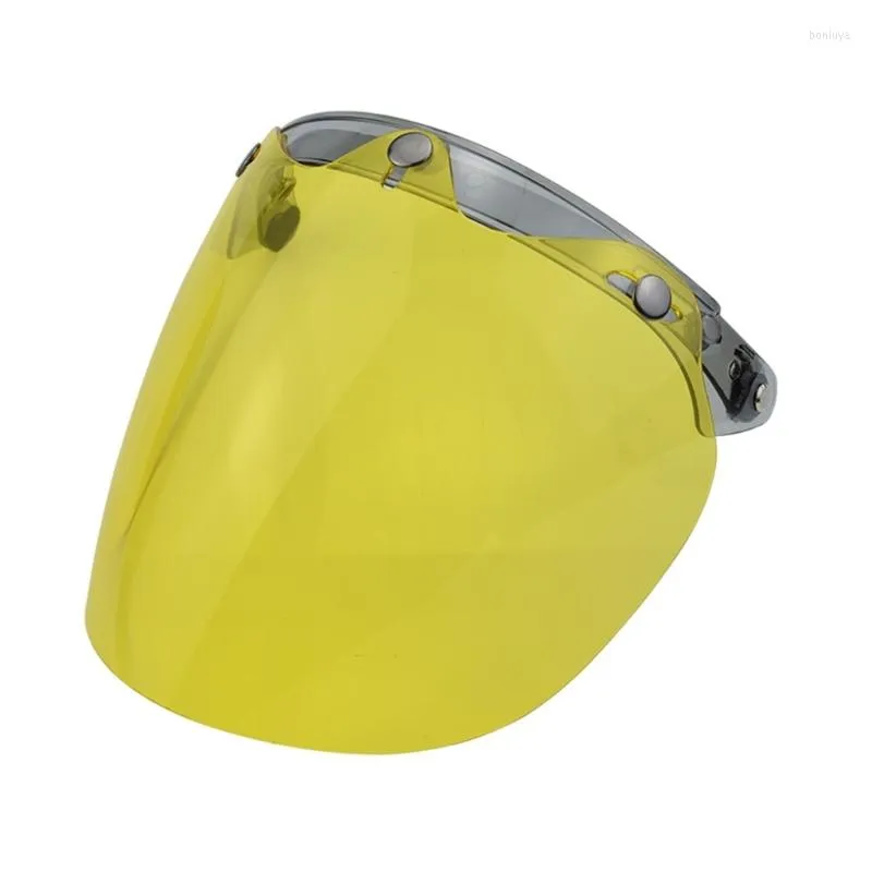 Casques de moto motos visière lentille pare-brise housse de protection remplacement pour casque Design 3-Snap