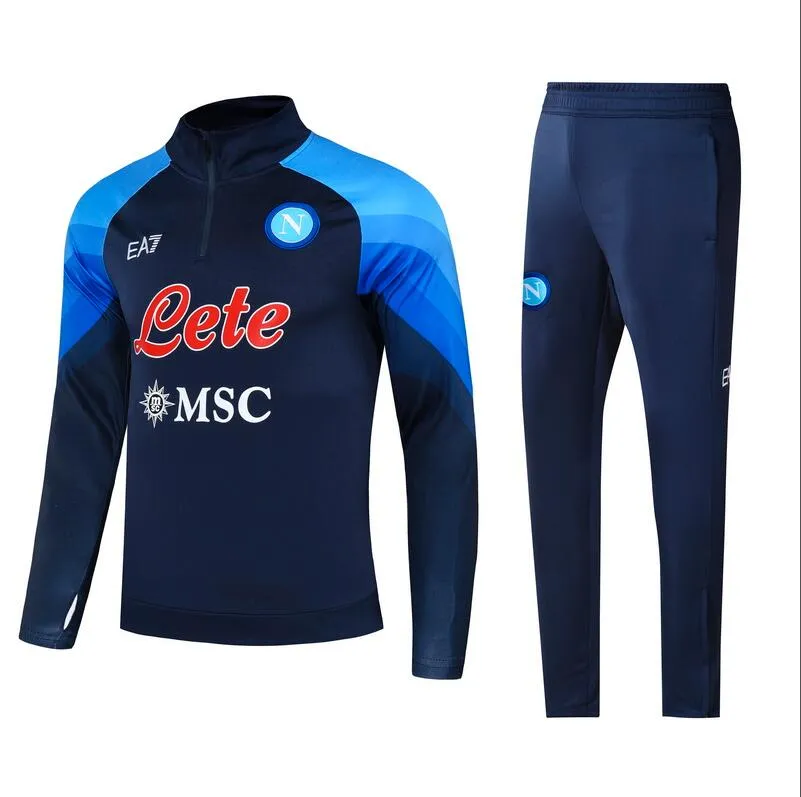 2023 Napoli trackSuit maillot de football Zielinski 22 23 AE7 D10S SSC Naples Veste à manches longues ensemble veste costume d'entraînement uniforme HOMMES ET ENFANTS