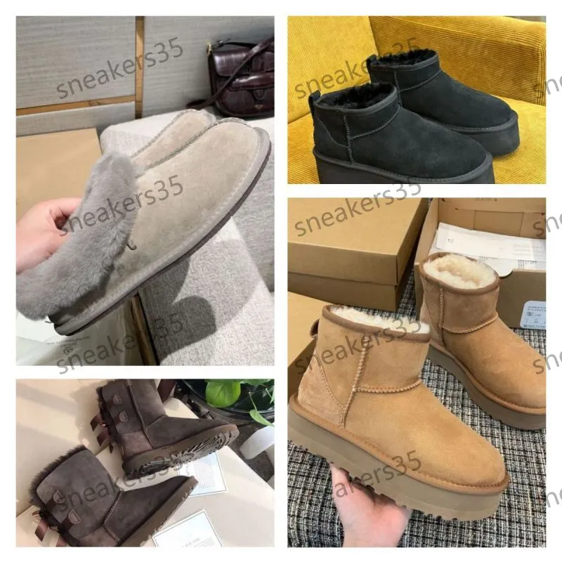 Botas Designer Tazz Chinelos Ao Ar Livre Pele De Castanha Slides Pele De Carneiro Shearling Tazz Mules Mulheres Homens Ultra Mini Plataforma Sapatos Camurça Conforto Outono Inverno Tamanho 35-43