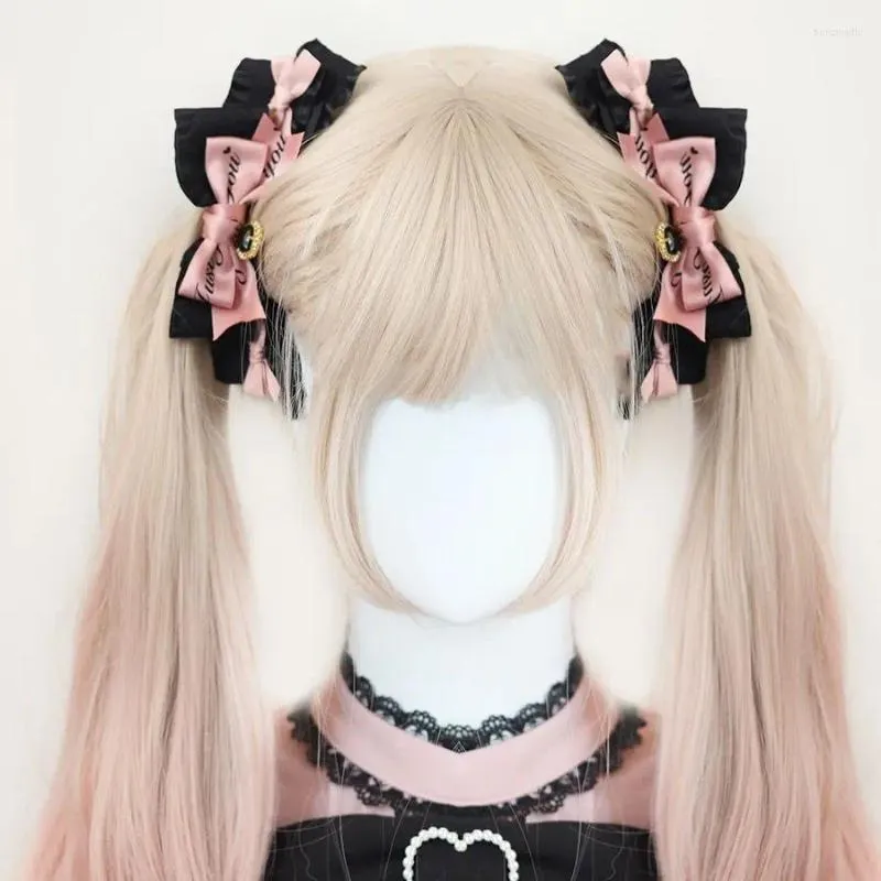 Feestartikelen 2023 Harajuku Vele Kleuren Hoofddeksels Zwarte Strik Haarspeld Japanse Zoete Zachte Meisje Cool Lolita Jkfashion Roze Strik