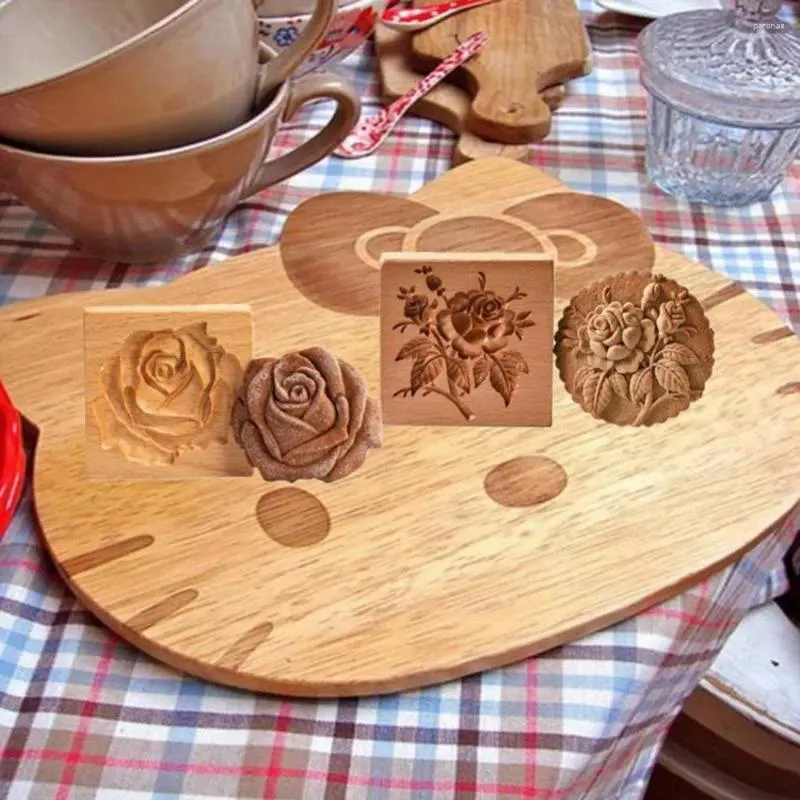 Stampi da forno Stampo per biscotti in legno Decorativo Crea biscotti accattivanti Funzionale Facile da usare e pulito Festivo Alla moda