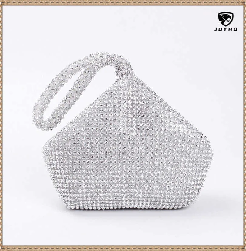 Sacs à provisions Doux Perlé Femmes Sacs De Soirée Argent Noir Or Cristal Dame De Mariage Bridalmaid Sacs À Main Sac À Main Sac Strass Jour Embrayages