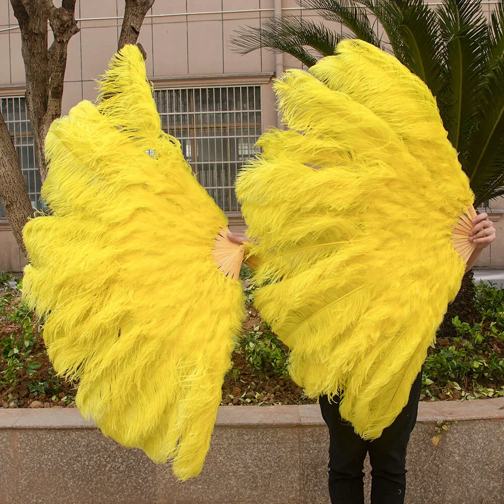 13 Bone Fluffy Natural Ostrich Feathers Carnival Party Wedding Celebration Belly Dance Show Diy Decoration Plumes Fan