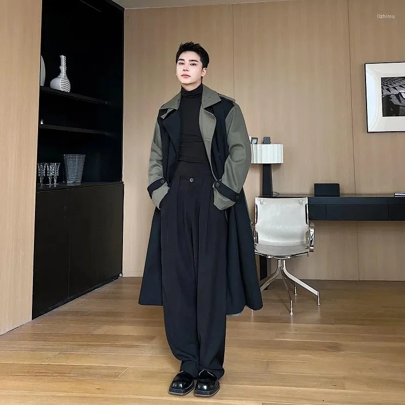 Black Coat Outfit Buy Men Trench Coat Mens Korean Style Trench