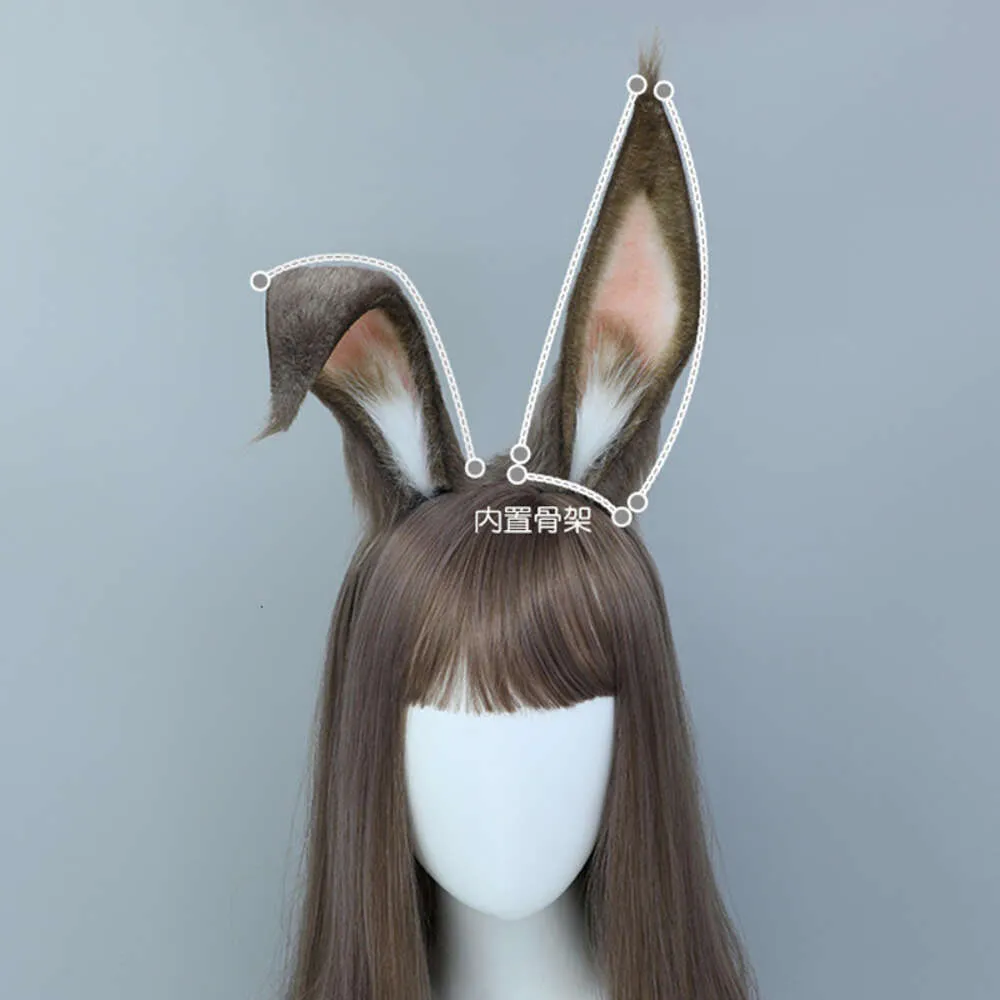 Ani Anime GirlゲームAmiya Rabbit Ears豪華なヘッドバンドバニーヘッドウェアコスプレコスプレ