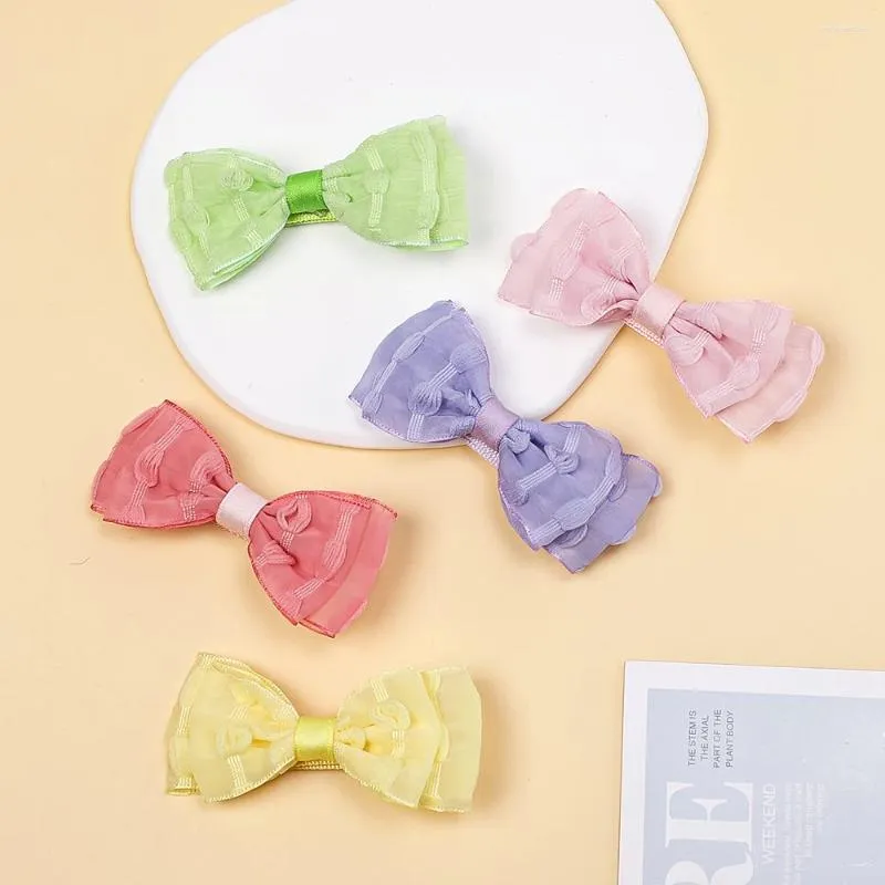 Hair Accessories Baby Girl Solid Cotton Bows Bowknot For Born Clips Infant Kids Toddler's Barrettes Children's