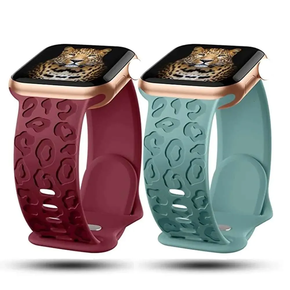 Rem för Apple Watch Band 45mm 44mm 42mm 41mm 40mm 49mm 38mm 40 mm Graverad Correa Armband IWatch Series Ultra 7 SE 3 6 8 5 4