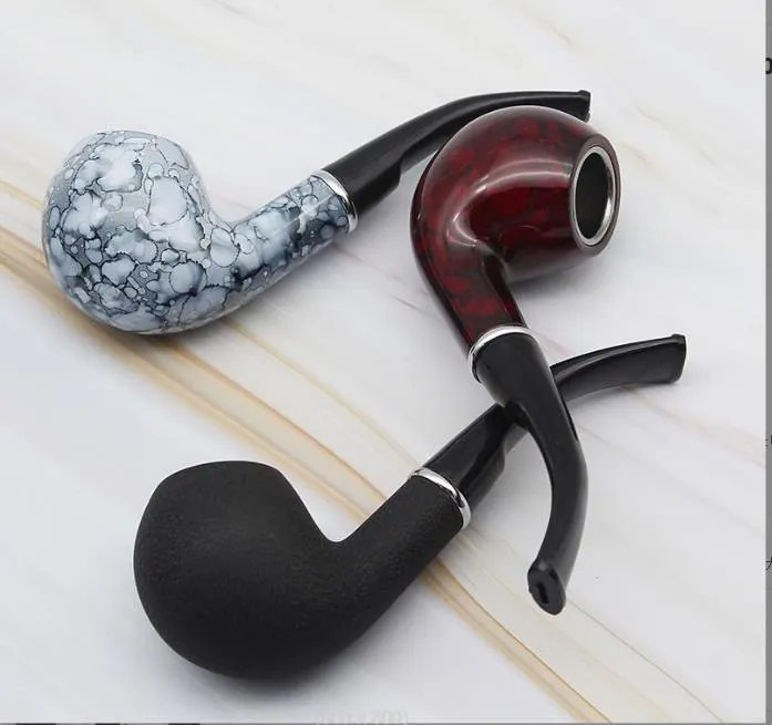 Smoking Pipes Resin pipe black frosted marble resin pipe CF702 fine gift men's pipe