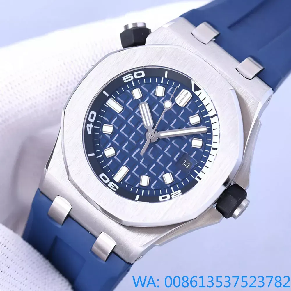 Yupoo erkek saat otomatik mekanik saatler 42mm iş kol saati safir su geçirmez kauçuk kayış tasarımı aaa saatler montre de lüks ücretsiz kargo toptan satış