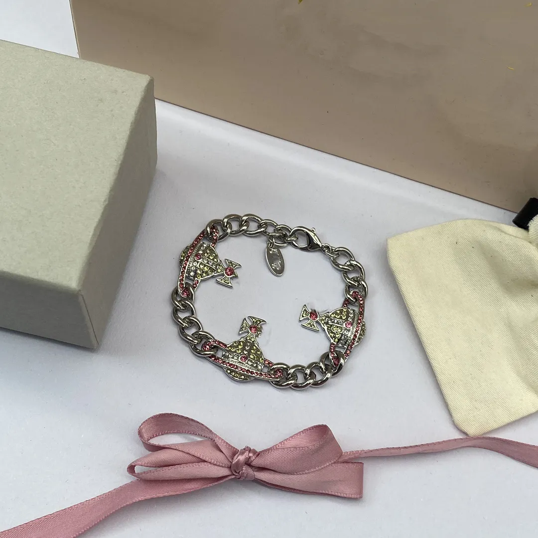 Designer bedelarmbanden brief vivian chokers luxe vrouwen mode sieraden metaal parelarmband cjeweler westwood kkl