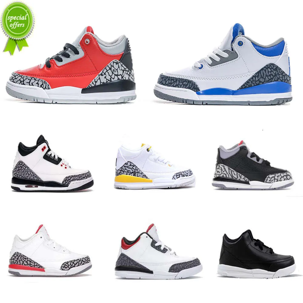 2024 Kids Jumpman III 3s Basketball Shoes Katrina True Blue Infrared 23