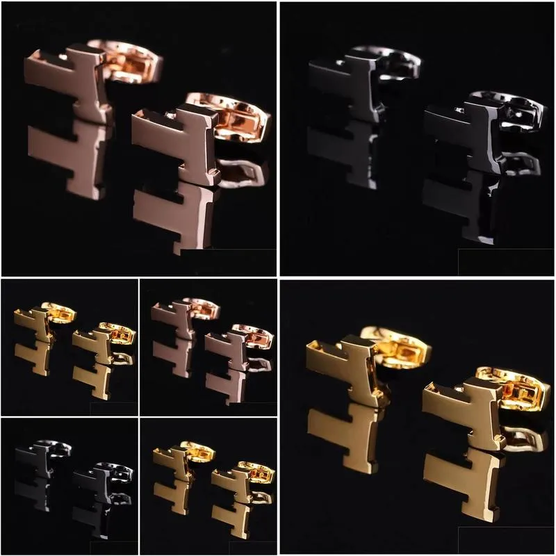 Cuff Links Luxury Designer Cuff Links Classic French Cufflinks For Men Drop Delivery Jewelry Cufflinks Tie Clasps, Tacks Dhnaz