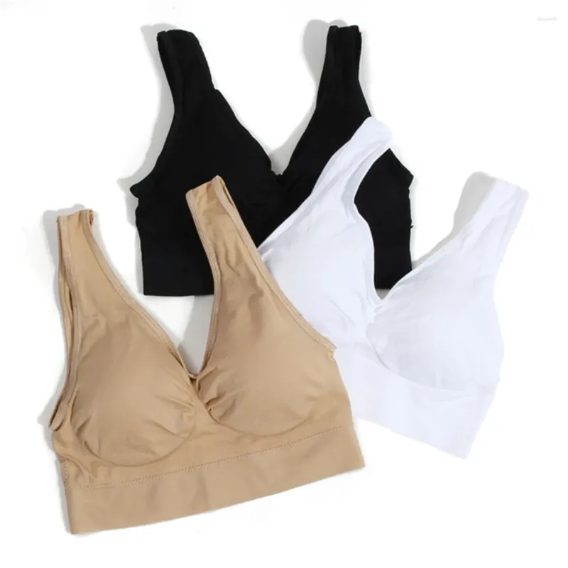 Yoga Outfit Sexy Female Sports Bra Breathable Seamless Lines Pad Crop Tops  Women Shockproof Running Fitness Sport Bras From Daqiaoli, $17.99