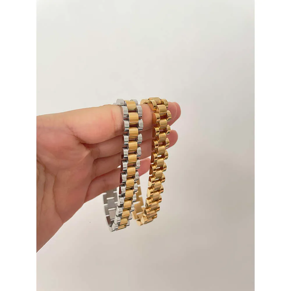 Pulsera de acero inoxidable personalizable en 5 colores, chapada en oro de 18 quilates, para mujer y hombre, estilo vintage punk._voghion.com