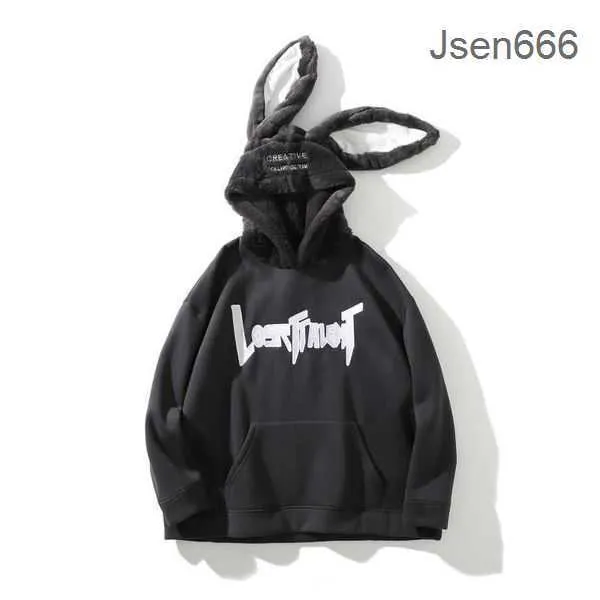 Psiko Bunny Hip Hop Tasarımcı Komik Tavşan Kulakları Erkekler İçin Hoodies Sweatshirt Erkek Sokak Giyimi Mektubu Baskılı Kapşonlu Kazak Çiftler Bape Suprem Hoodie G6LE