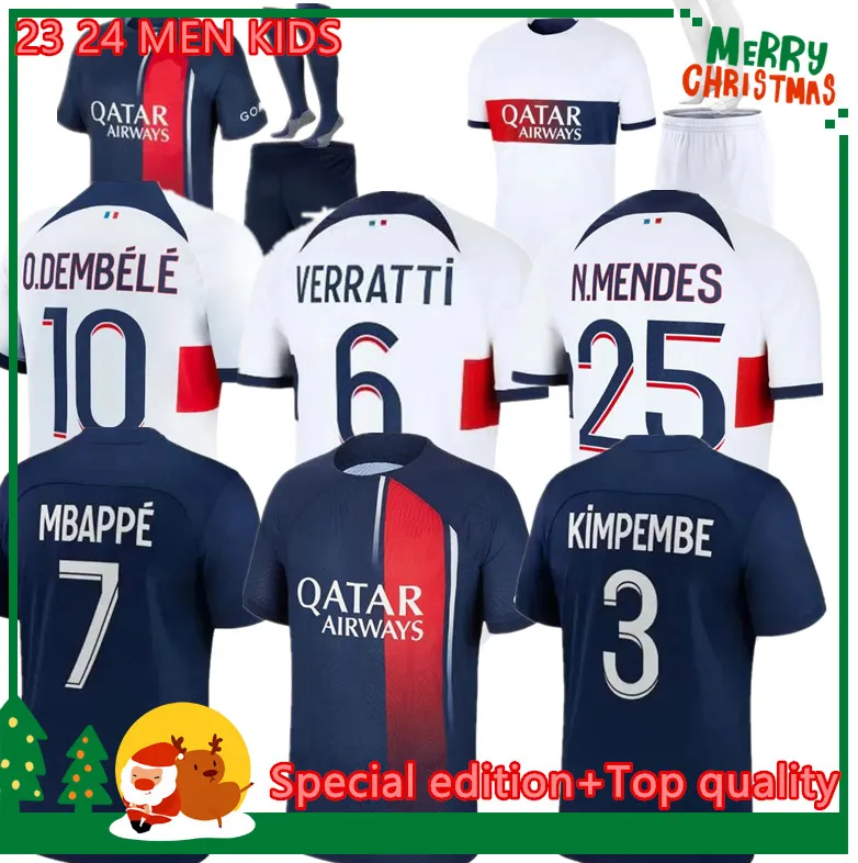 Paris Saint 7 Kylian Mbappe 2023 2024 Maillot de football Germain 4 Manuel Ugarte 37 Milan Skriniar 21 Lucas Hernandez 19 Lee Kang-in 11 Marco Asensio 27 Cher Ndour Football