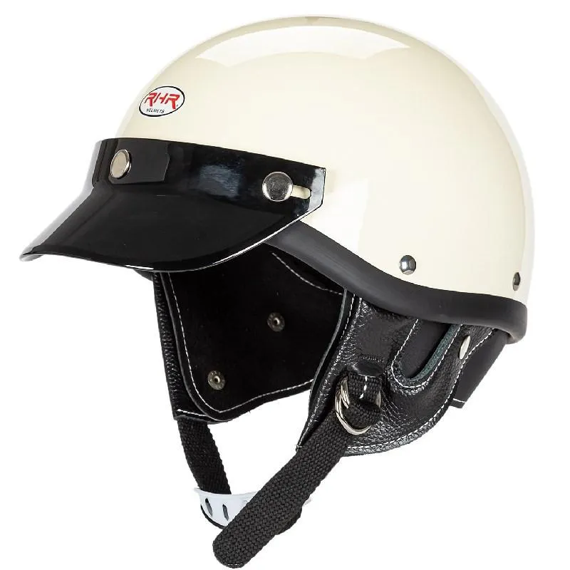 Motorfiets helmen rhr lichtgewicht halve gezicht helm retro chopper casco moto tuurbike fiberglas hoogwaardige scooter cuiser capacete