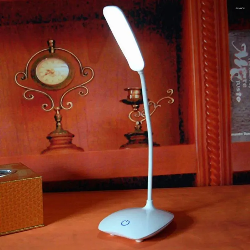 Tischlampen 14 LED 1,5 W Studie Intensität Dimmer für Schlafzimmer Leselicht Schreibtischlampe Schalter Touch USB wiederaufladbar