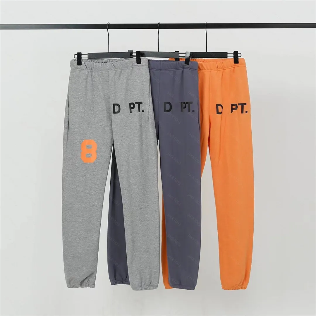 Galerias DEPT de la Homens Mulher Calças Designer Sweatpants Imprimir Esporte Retro Calça Solta High Street Corredores Mulheres Casal Calças Hip Hop Streetwear 216 DMJ