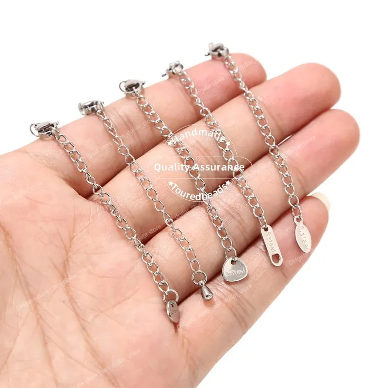 10st roestvrij staal 2 inch gouden verlengstaartketting kreeftsluitingen connector DIY sieraden maken bevindingen armband ketting sieraden maken sieraden bevindingen