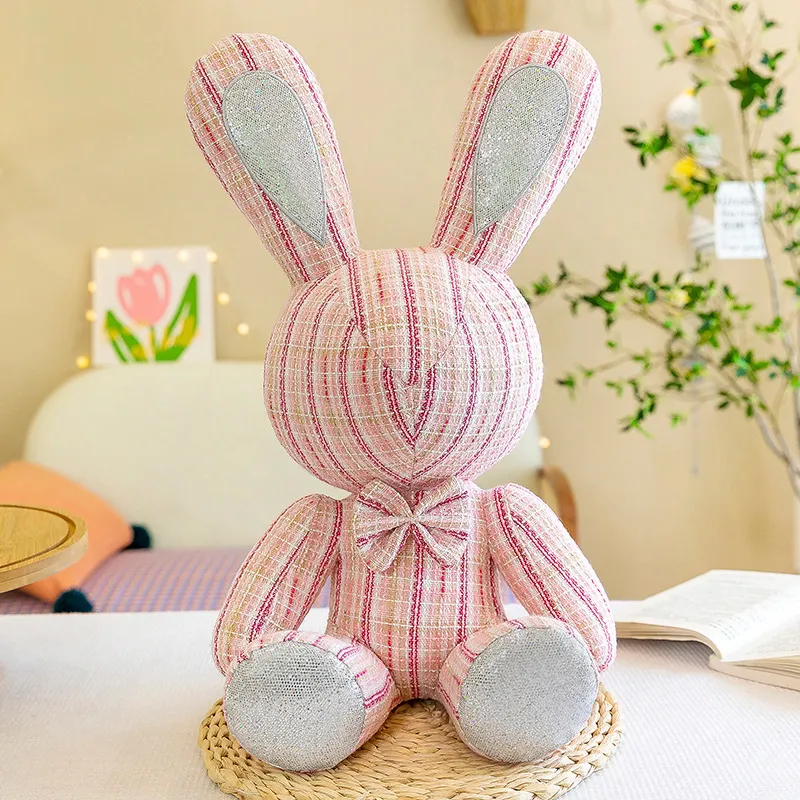 Explosive small incense diamond rabbit doll doll bow tie long ear rabbit comfort pillow diamond-encrusted rabbit manufacturers wholesale