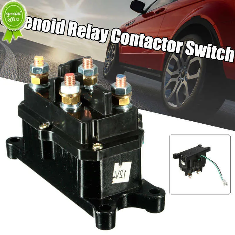 Nouveau contacteur de relais électromagnétique automobile 12V 250A, interrupteur de relais solénoïde, treuil, interrupteur à bascule, pouce pour ATV/UTV