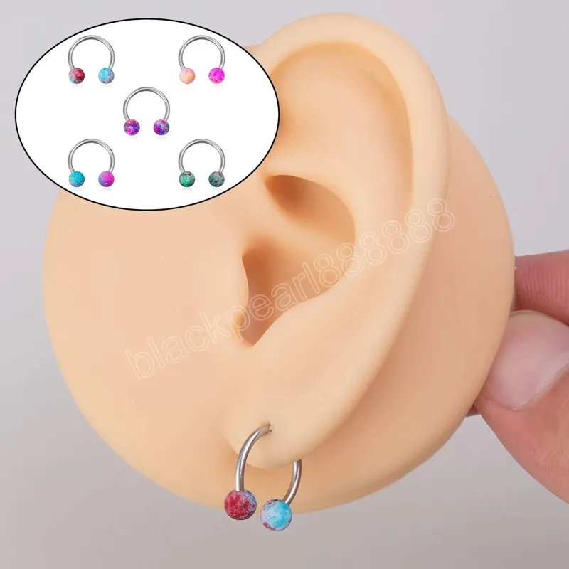Surgiczny stalowy pierścień nosowy obręcz przegroda przeszywające ucho