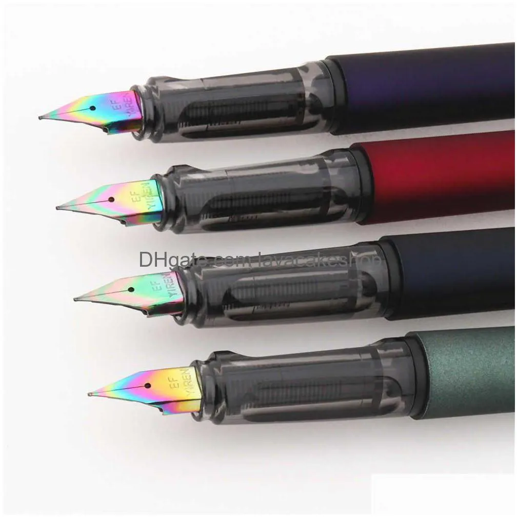 Autres stylos en gros nouvelle annonce de haute qualité 6057 couleur foncée fournitures scolaires bureau étudiant couleurs stationnaires stylo plume encre Dr Dh2Uf