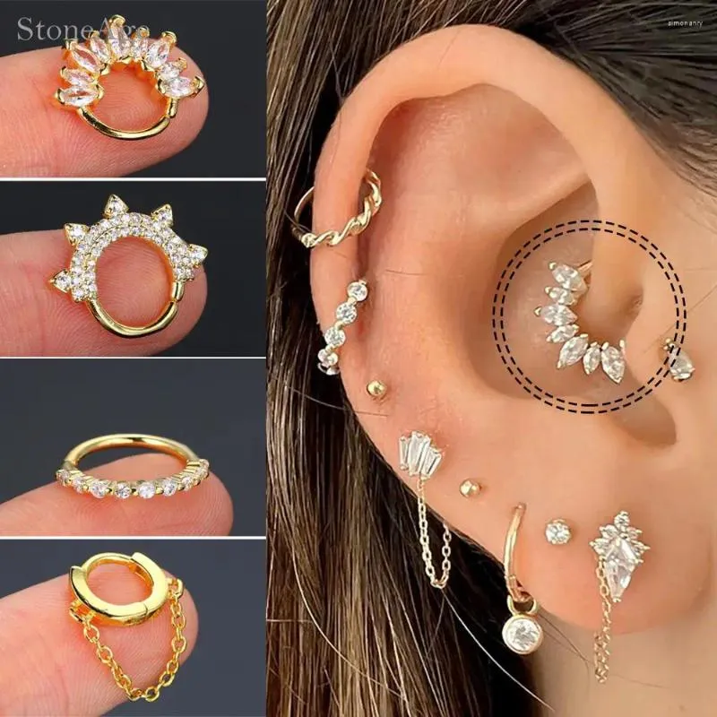 Kolczyki obręczne Y2K Uch Ekring Daith Tragus for Women Girl