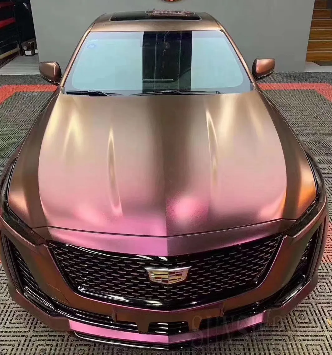 Fornitore di involucri in vinile Opaco lucido Chameleon Chrome Metallico Adesivi per carrozzeria auto Pellicola autoadesiva per rivestimento di veicoli Pellicola vinilica per auto