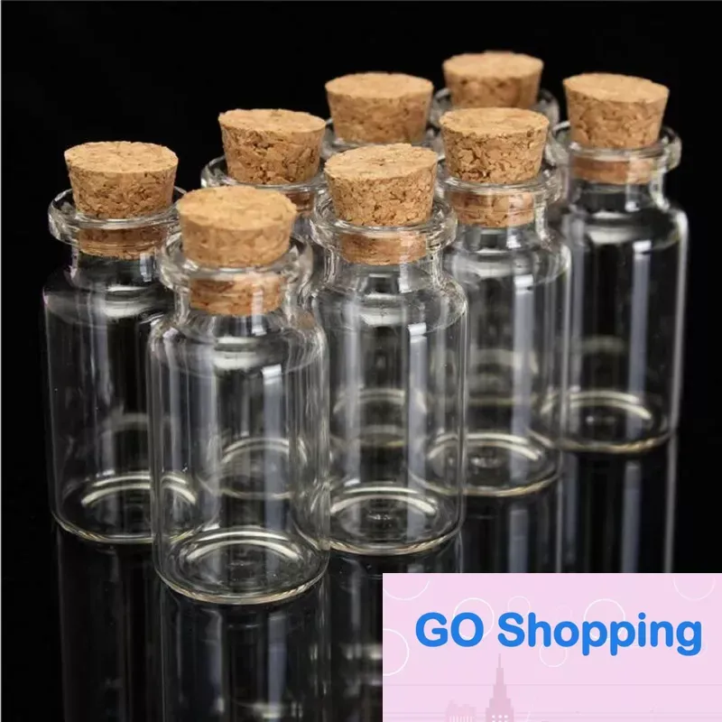 50pcs Mini Clear Cork Stopper Glass Bottles Vials Jars Containers mason jar Small Wishing Bottle with Cork For Wedding decoration