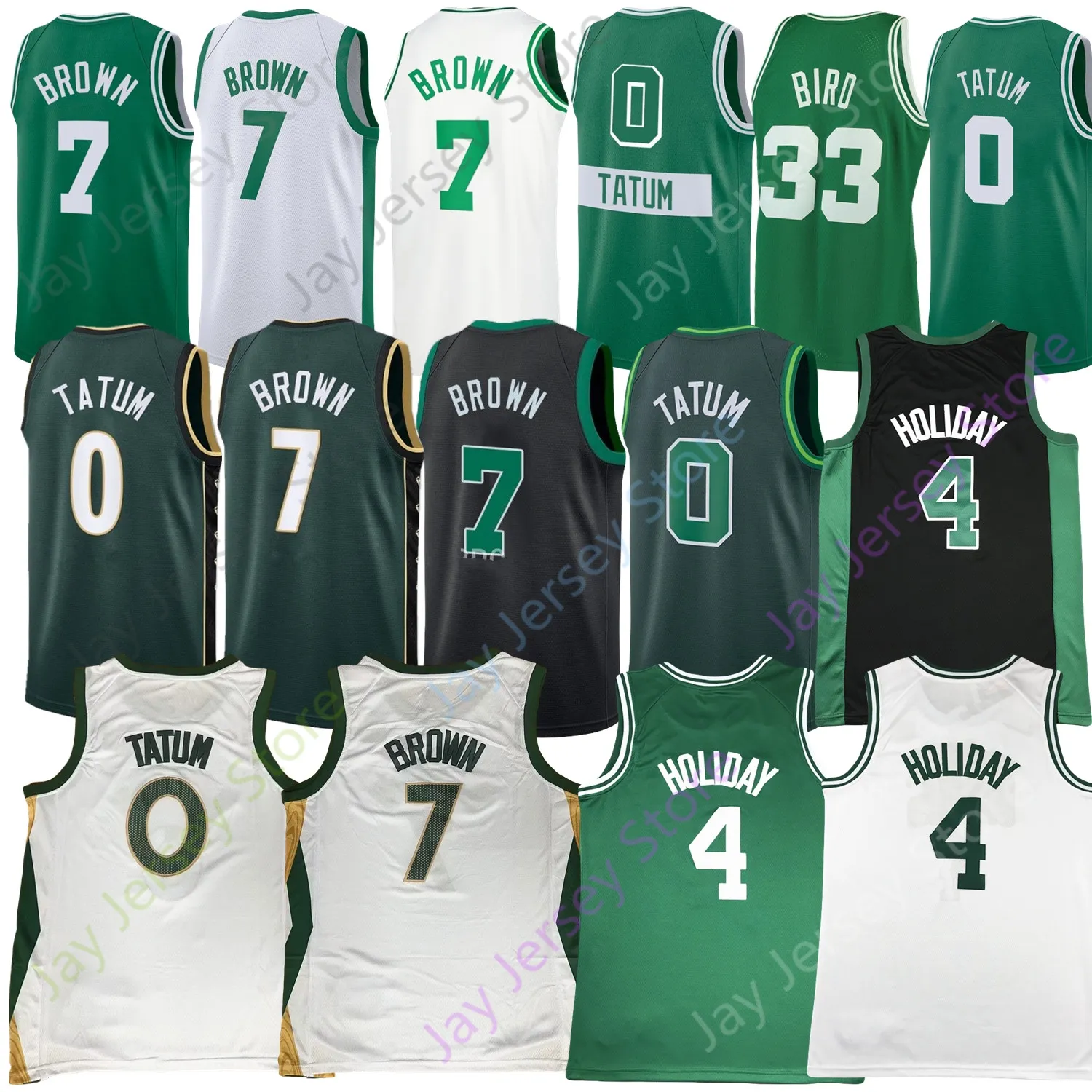 Jayson Tatum maillot Jaylen Brown Bird maillots 2022 2023 2024 ville maison extérieur taille S M L XL 2XL