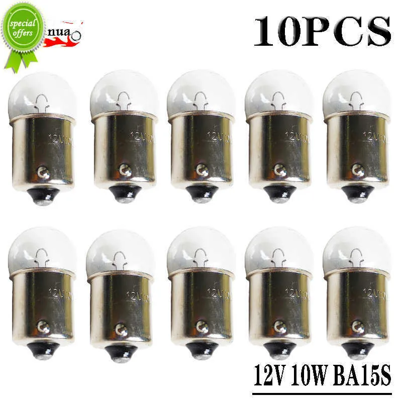 NIEUWE 10PCS G18 CAR BULB Deurverlichting 10W 12V BA15S Clear Recar Cxternal Lights Side Turn Signals Auto Halogeenlamp