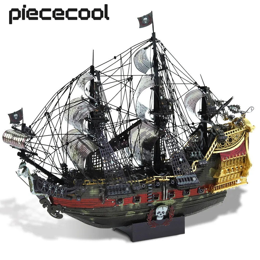 Blocs Piececool Modèle Kits de Construction La Reine Anne s Revenge 3D Métal Puzzle DIY Jouets Jigsaw Décoration de La Maison Cadeaux pour Les Adolescents 230331