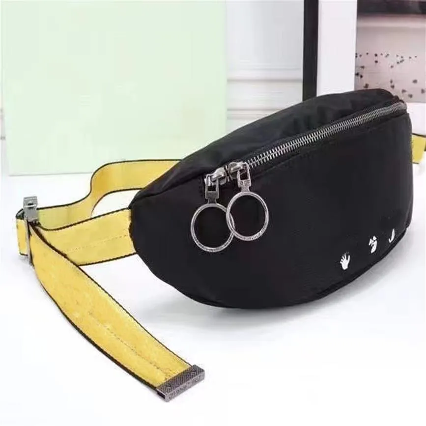 sacs de taille Waistpacks Sac à bandoulière off 2323 Nouveau 2022 blanc Marque Hommes Ceinture en toile jaune pu sac de poitrine sacoche polyvalente Messeng277G