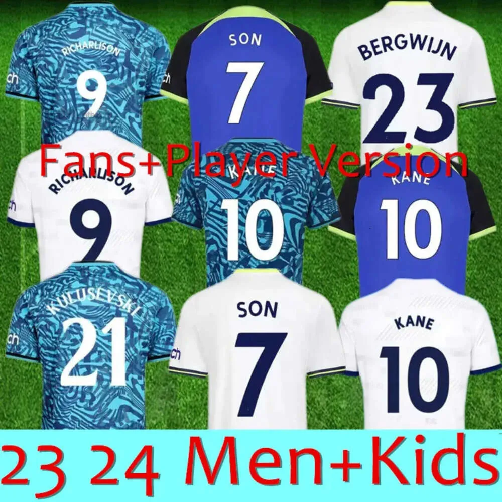 QQQ8 Tottenham 23 24 Kane Son Richarlison Soccer Jerseys Pedro Porro Kulusevski Hojbjerg