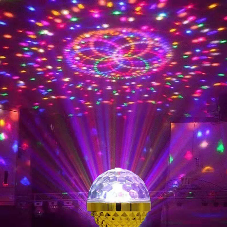 Veilleuses RVB Lumière Coloré Boule De Lumière Magique Portable Rotatif Mini USB Projection Lumière Éclairage De Scène KTV Bar Party Couleur Veilleuse P230331