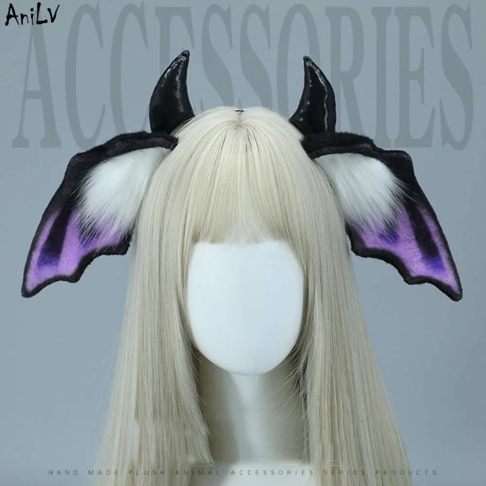 Ani Halloween Devil fascia animale ali di pipistrello orecchie peluche copricapo cosplay cosplay