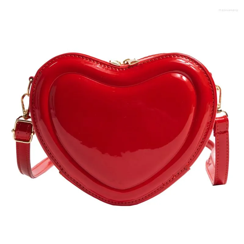 Evening Bags Novelty Vegan Leather Heart Purses And Handbags Female Fashion Trendy For Women 2023