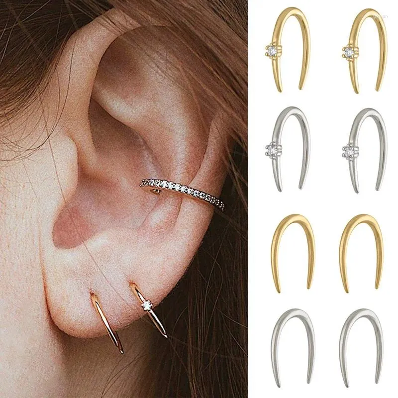 Hoop Earrings Y2k Ear Cartilage Designer Rivet Piercing Women's Gold Plated Daith Lobe Earing Chic INS Jewelry Wholesale