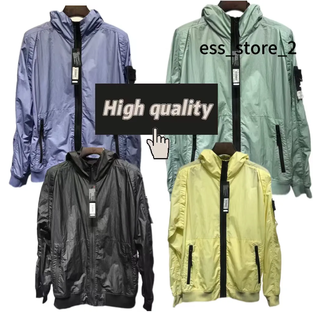 Vestes de poche de créateur Veste en pierre Badges à manches longues pour hommes Société Manteau décontracté Coupe-vent Broderie Chemises pour hommes Manteaux CP Comapny Stones Island