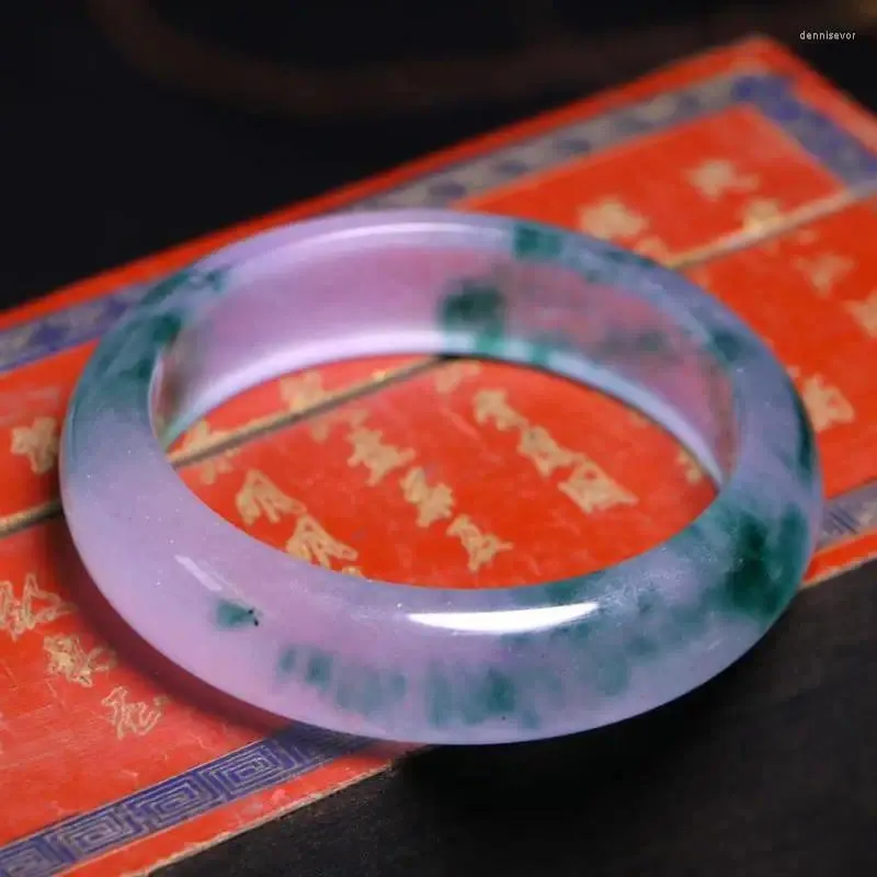 Bangle Drijvende Bloem Jade Vrouwen Fijne Sieraden Echte Myanmar Jadeïet Met Certificaat Birma Jades Steen Armbanden Armbanden