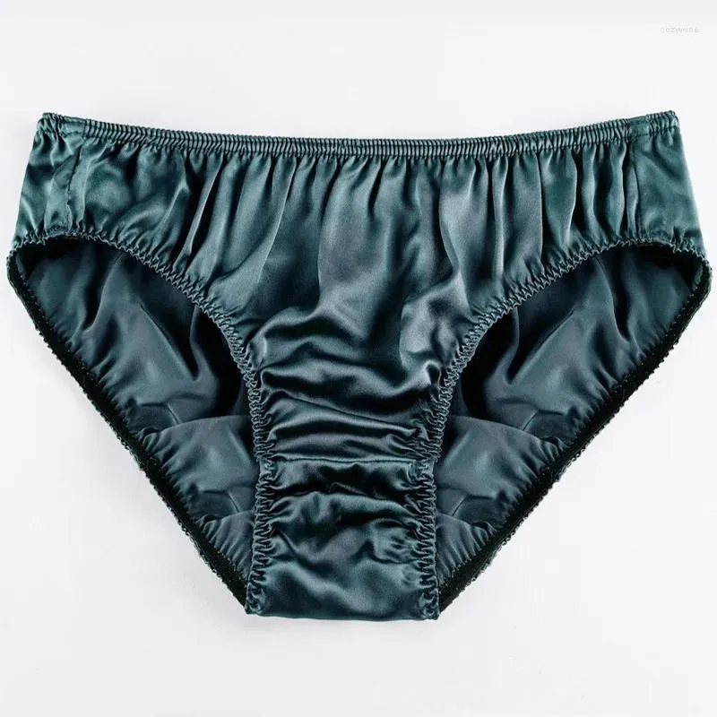 Sous-vêtements sexy de luxe en soie sans couture culotte douce confortable respirant satin couleur pure femmes hommes sous-vêtements