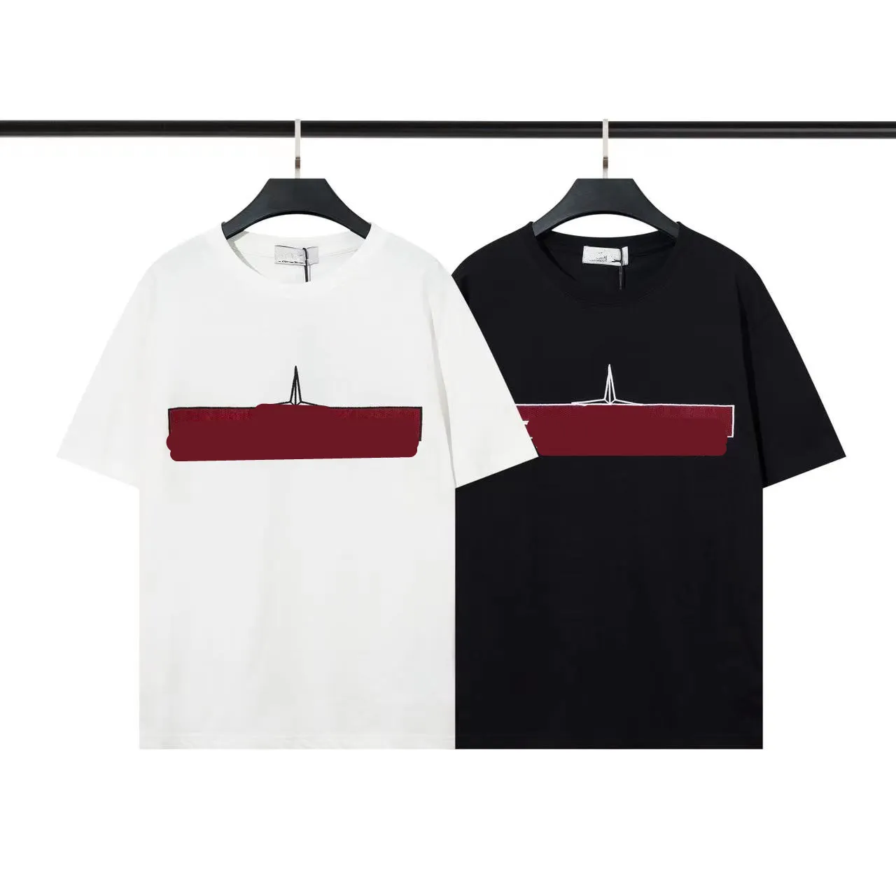 Varumärkesdesigner Mens T Shirts Men Black White Stone Summer Print Tshirt Is Land Fashion Leisure Clothes Tops Kläd Kort ärmskjorta Man 0223